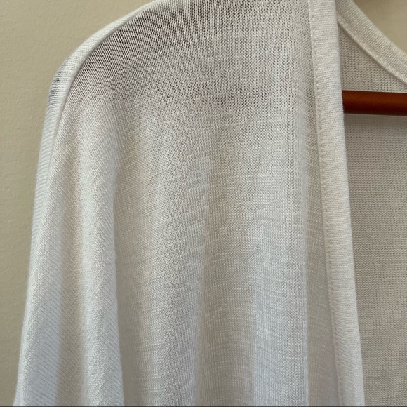 Evri Ruched Sleeve Long Open Front Lightweight Cardigan Coverup Size 1X - Picture 9 of 9